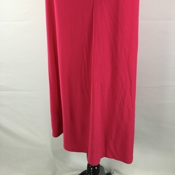 KARL Lagerfeld Pink Sleeveless Swing Trapeze Dress W/Faux Pearl & Chain Neckline - Picture 7 of 16